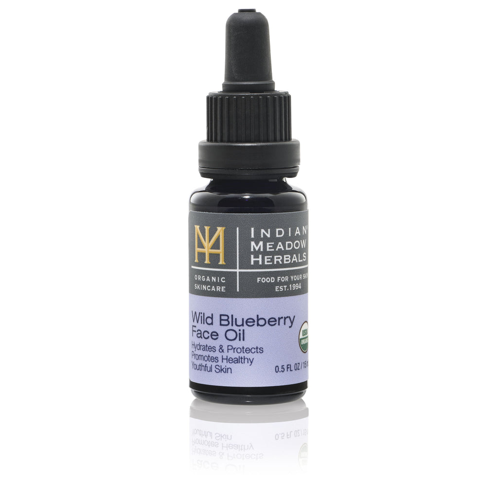 Closed bottle of Wild Blueberry Face Oil